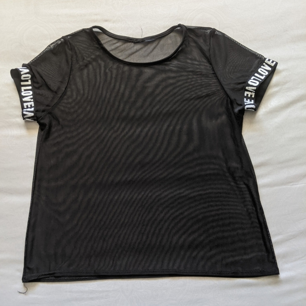 Black sheer shirt